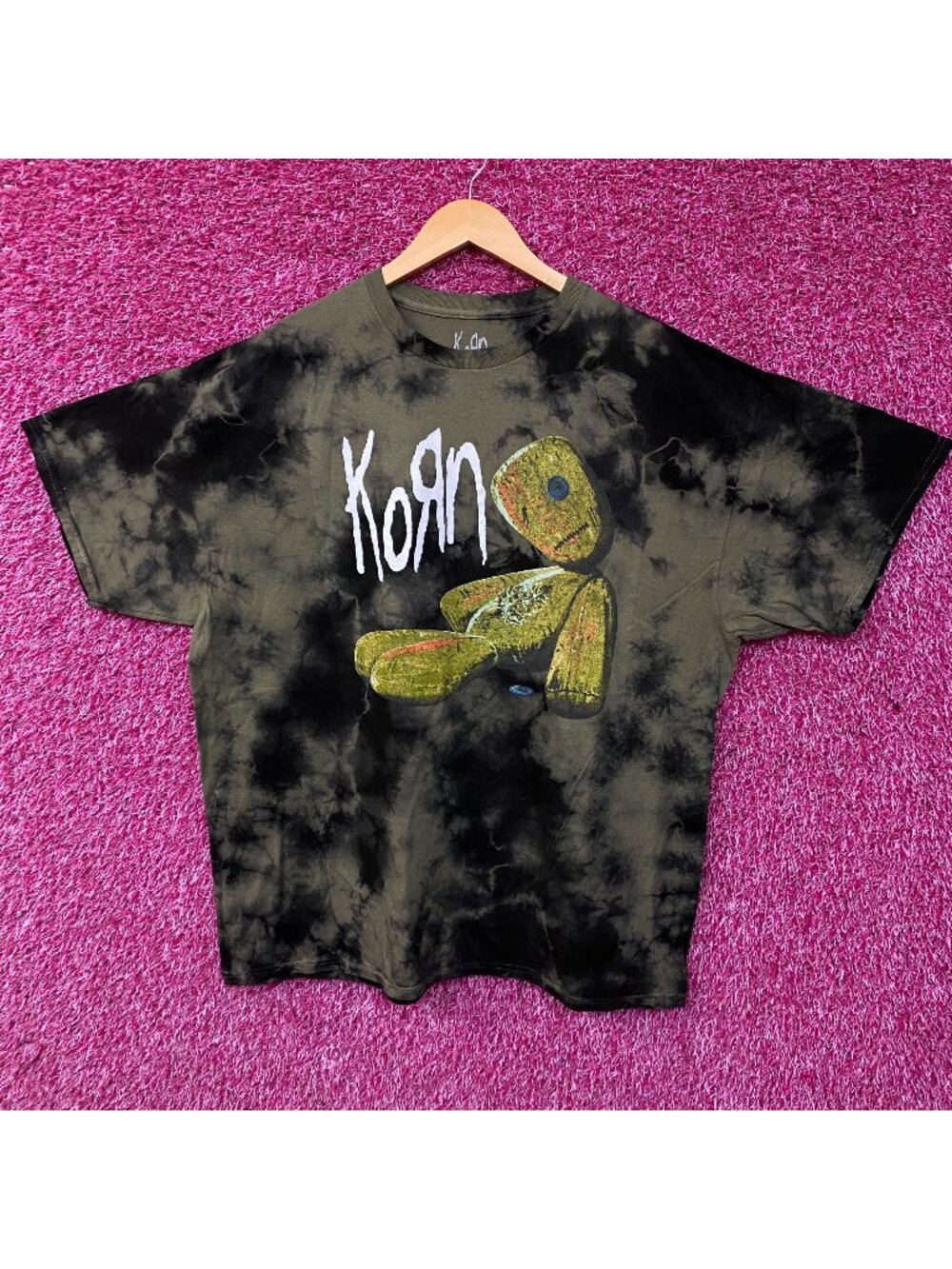 Korn Issues Album Cover Art Graphic Tie-Dye Oversized T-Shirt SM